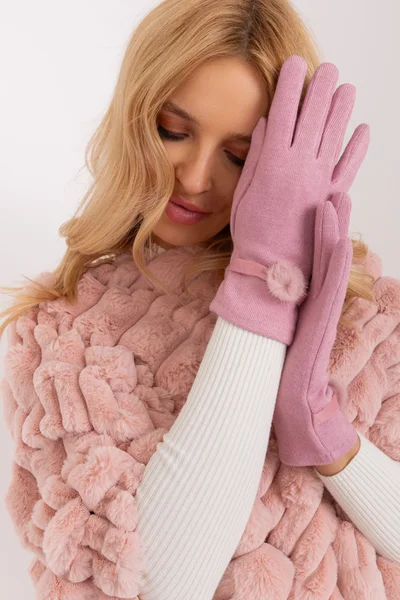 Růžové hladké rukavice FPrice