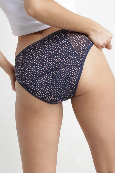 Modré puntíkované menstruační kalhotky Svoboda od DIM