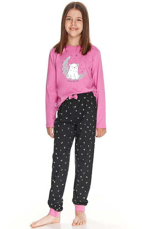 Dívčí pyžamo Suzan růžové s medvědem Taro, růžová 140 i43_75611_2:růžová_3:140_