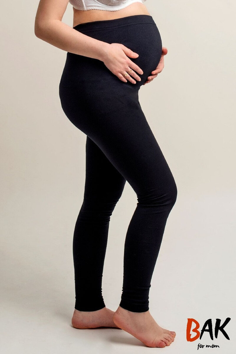 Dámské těhotenské legíny Mama 3GS3 - BAK, černá XL i170_LC05-CZARNY-XL