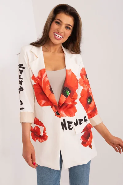 Květinové elegantní sako pro ženy