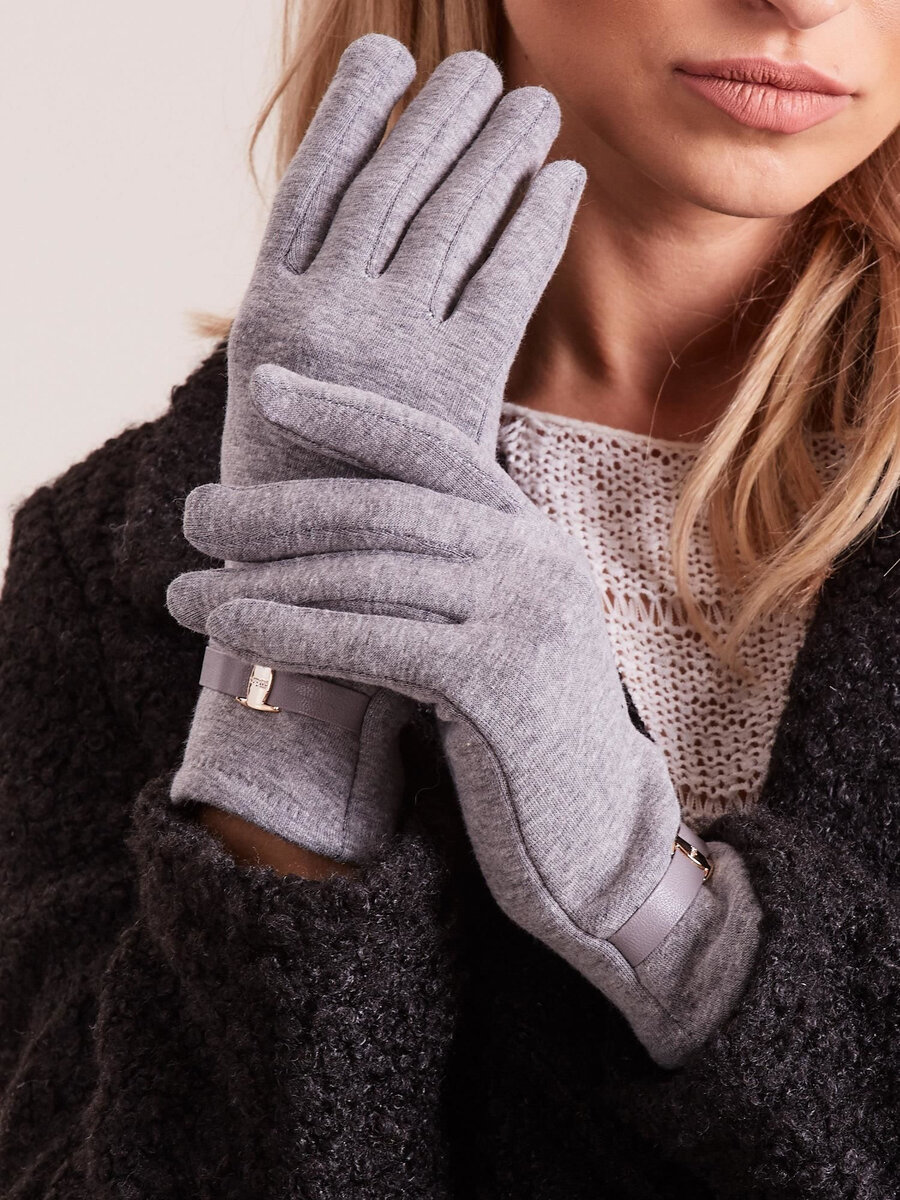 Klasické rukavice v šedé barvě FPrice, L/XL i523_2016101651162