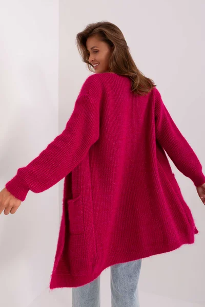 Růžový oversize dámský svetr FPrice