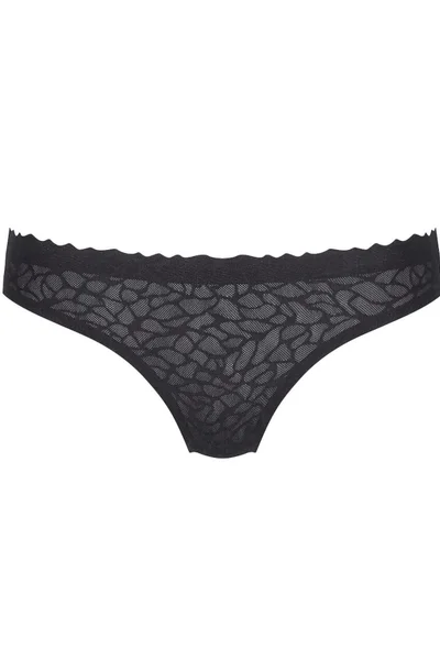 Bezševé krajkové brazilky Zero Feel Lace BLACK Sloggi