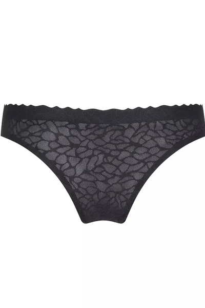 Bezševé krajkové brazilky Zero Feel Lace BLACK Sloggi