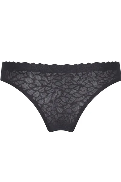 Bezševé krajkové brazilky Zero Feel Lace BLACK Sloggi