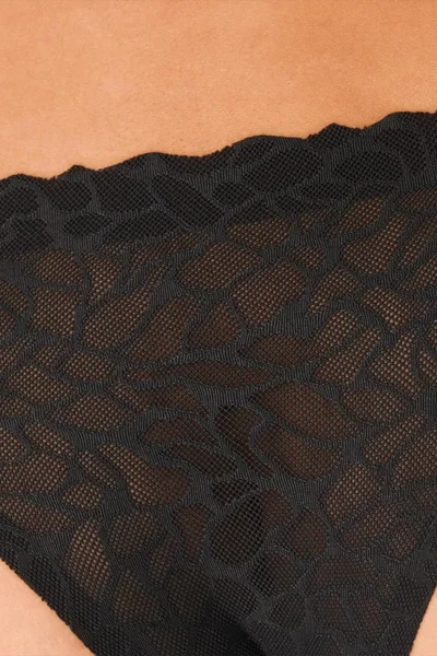 Bezševé krajkové brazilky Zero Feel Lace BLACK Sloggi