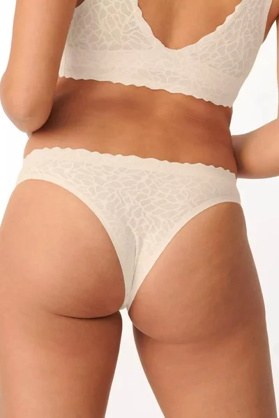 Dámské bílé kalhotky Zero Feel Lace 2.0 Brazil Panty SLOGGI