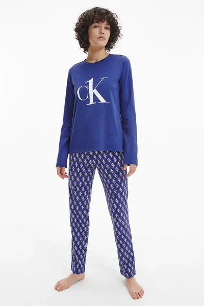 Pyžamo pro ženyvý set - 4N52ZB - 2PRU08 - Tmavě modrá s bílým logem - Calvin Klein