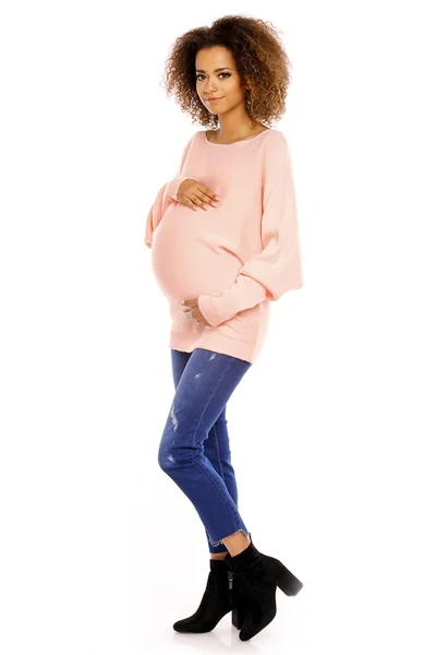 Kimonový těhotenský svetr pro ženy s rostoucím bříškem