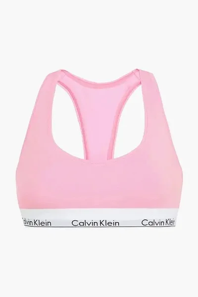 Dámská sportovní podprsenka 1JF7T - TOE - Pastelově růžová - Calvin Klein