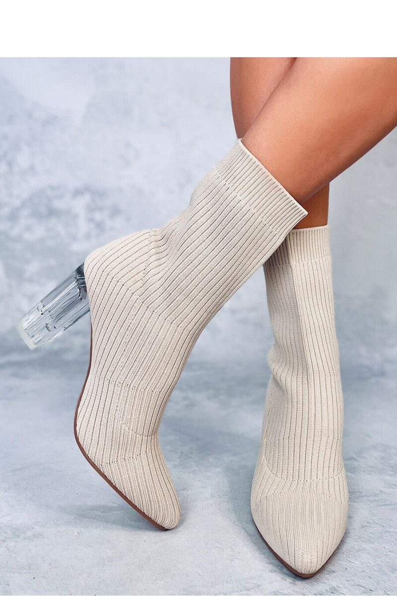 Průhledné dámské boty na vysokém podpatku - Elegantní mandlové špičky, 40 i240_187395_2:40