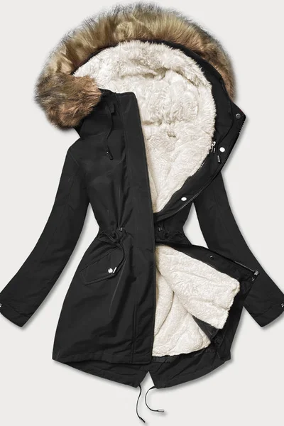 Zimní kožíšková bunda s kapucí MHM