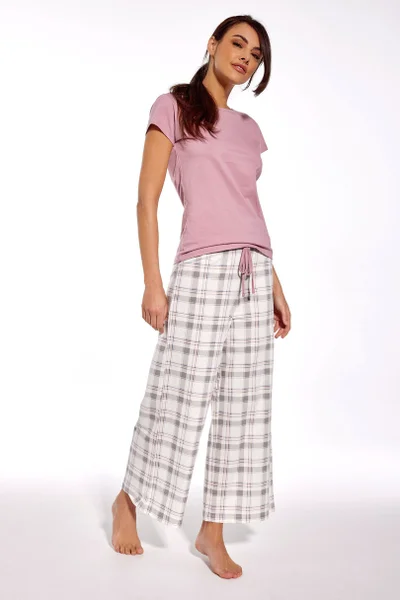 Růžové vzorované pyžamo pro ženy Charlotte od Cornette