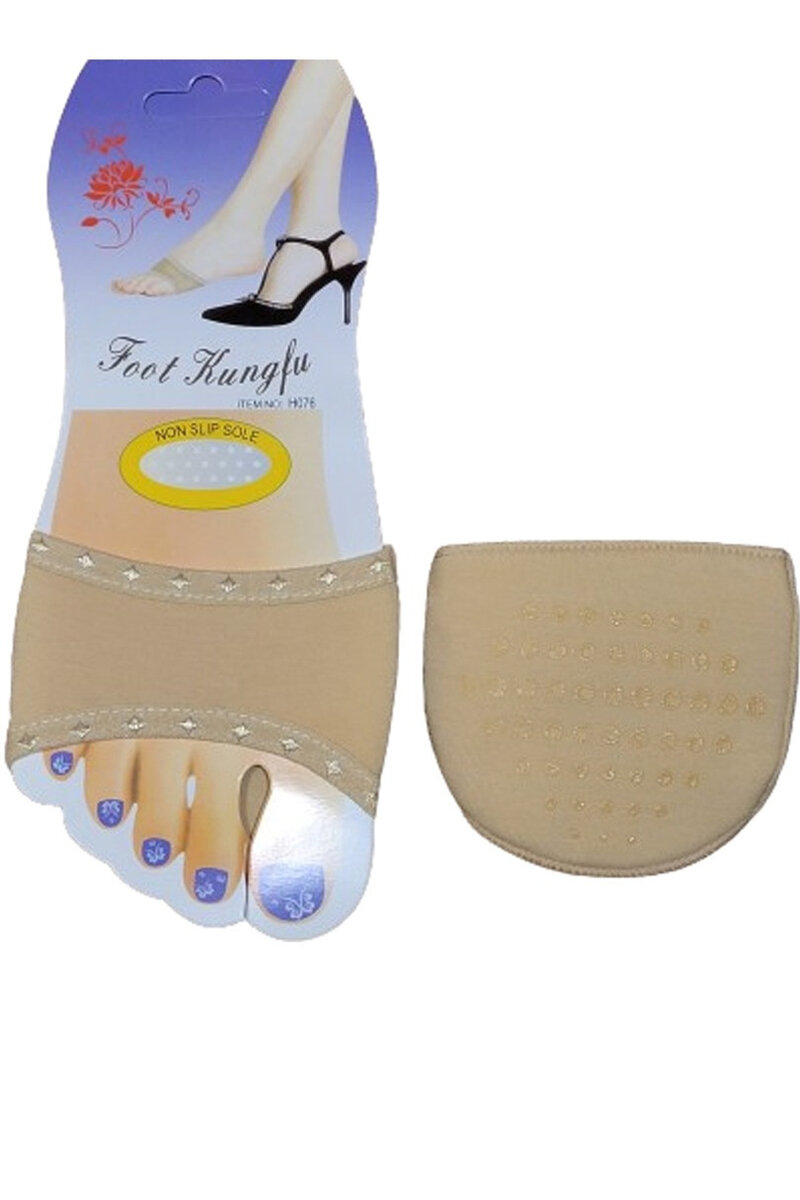 Bezpečné dámské ponožky s ABS polštářkem - Rebeka, světle béžová Univerzální i170_1904220000