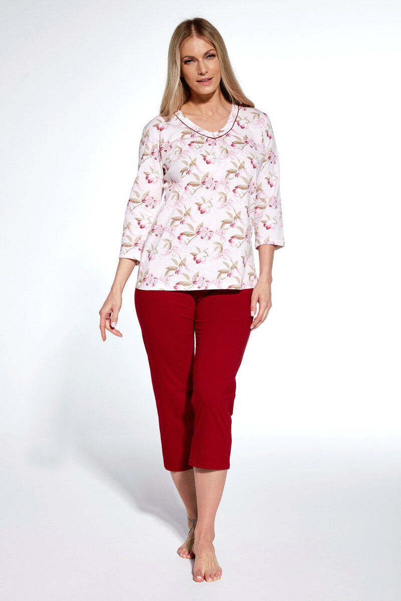 Růžové pyžamo Serpéza Cornette pro ženy, Růžová XL i170_PD-481-0XL-653102-360