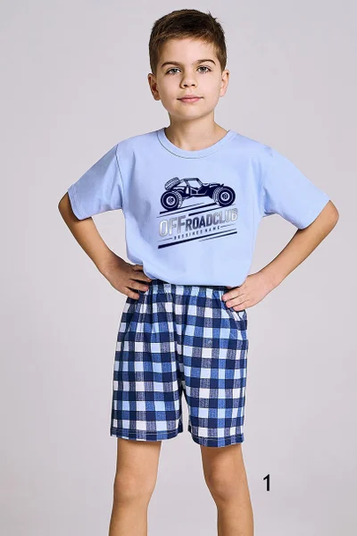 Kostkované chlapecké pyžamo Taro