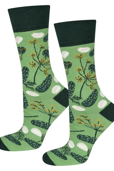 Zelené ponožky Soxo s kvašenými okurkami