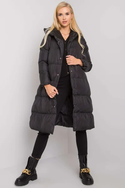 Černá bunda pro ženy s kapucí FPrice