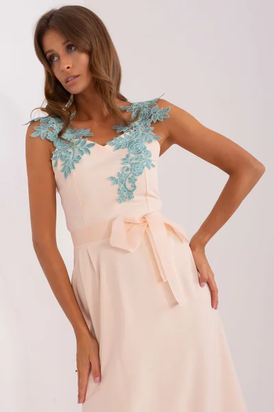 Brokové večerní šaty Elegantní Broskev FPrice