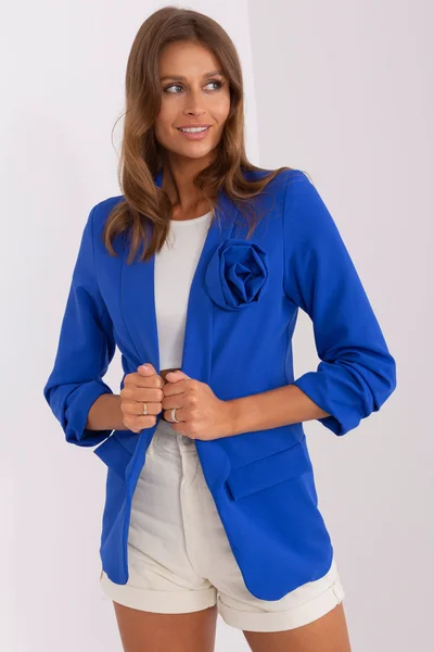 Kobaltové elegantní sako pro ženy - Modrá Klenotnice