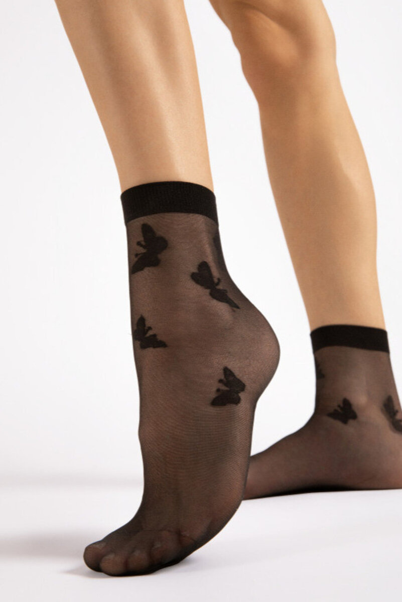 Letní dámské ponožky s motýly Fiore, NUDEWHITE U i170_5901874328229