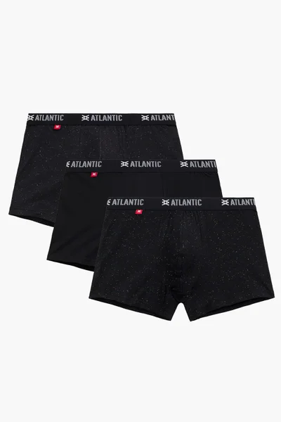 Atlantic 3-pack klasické dámské kalhotky - barva černá