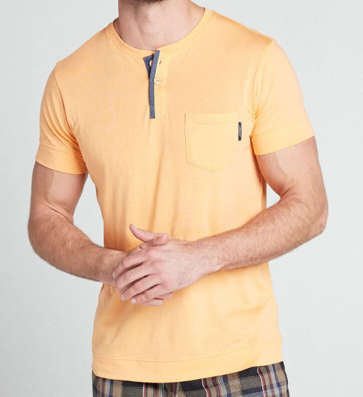 Pánské triko na spaní NO4D75 oranžová - Jockey, oranžová XL i10_P58122_1:1614_2:93_