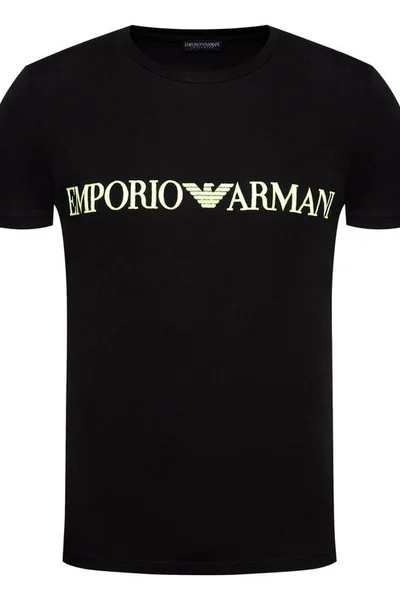 Pánské tričko 242RK3 W551OP 86GB1 černá - Emporio Armani