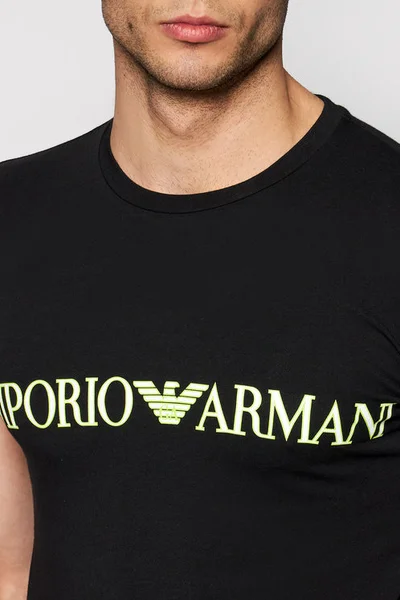 Pánské tričko 242RK3 W551OP 86GB1 černá - Emporio Armani