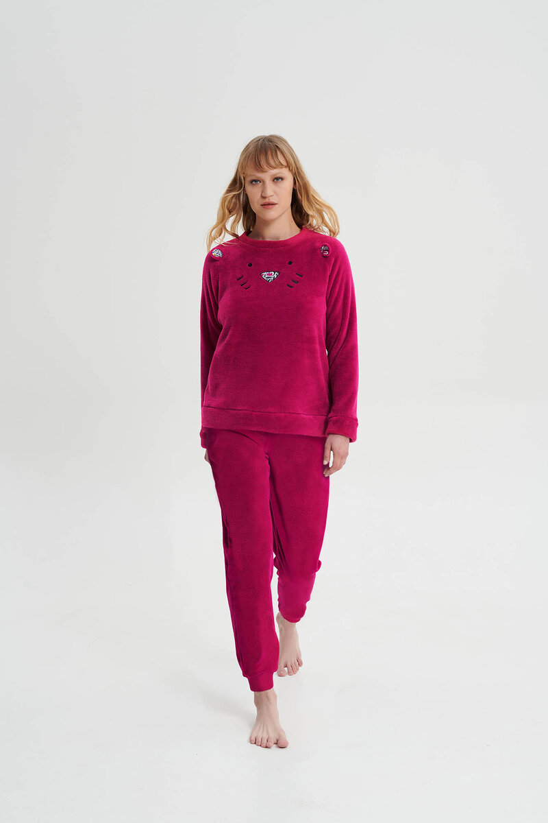 Vamp - Teplé pyžamo pro ženy s dlouhým rukávem - Fuchsia Berry, fuchsia berry S i512_19426_670_2