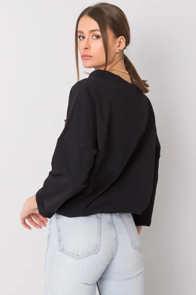 Dámská oversized černá mikina Fashionhunters