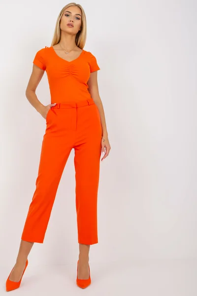 Dámské kalhoty TO SP 1454 oranžová FPrice