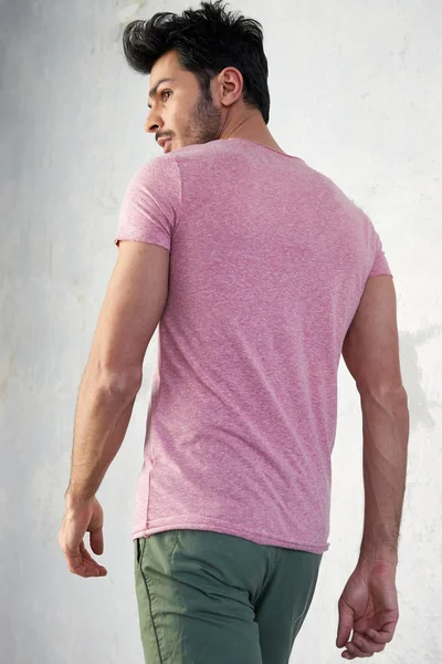 Světle fialové melanžové pánské tričko FPrice