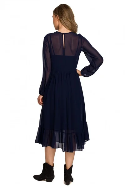 Dámské 27N57 Šifonové šaty s volánem Style