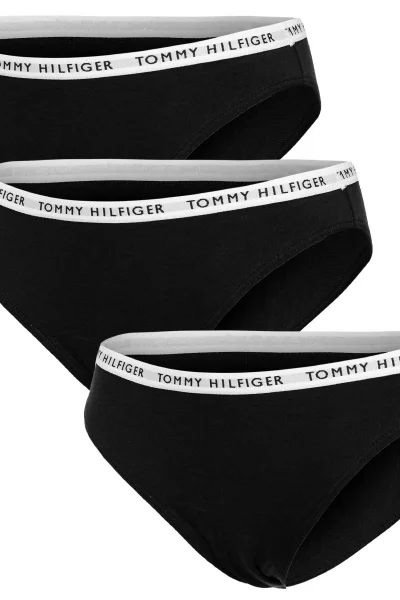 Tommy Hilfiger Tanga 3ks Černá - Dámské Kalhotky