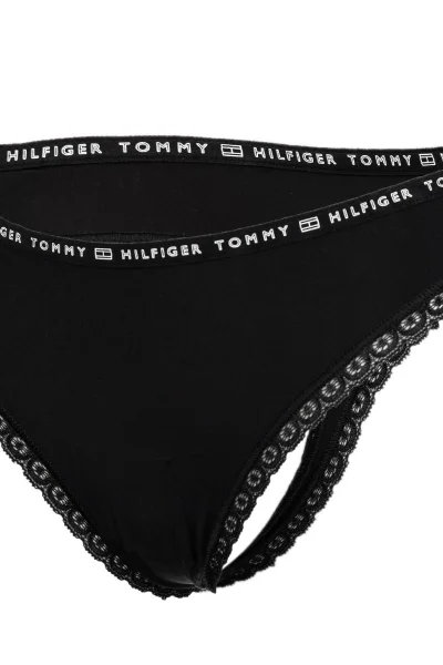 Tommy Hilfiger Tanga Set 3ks Černé Dámské Kalhotky