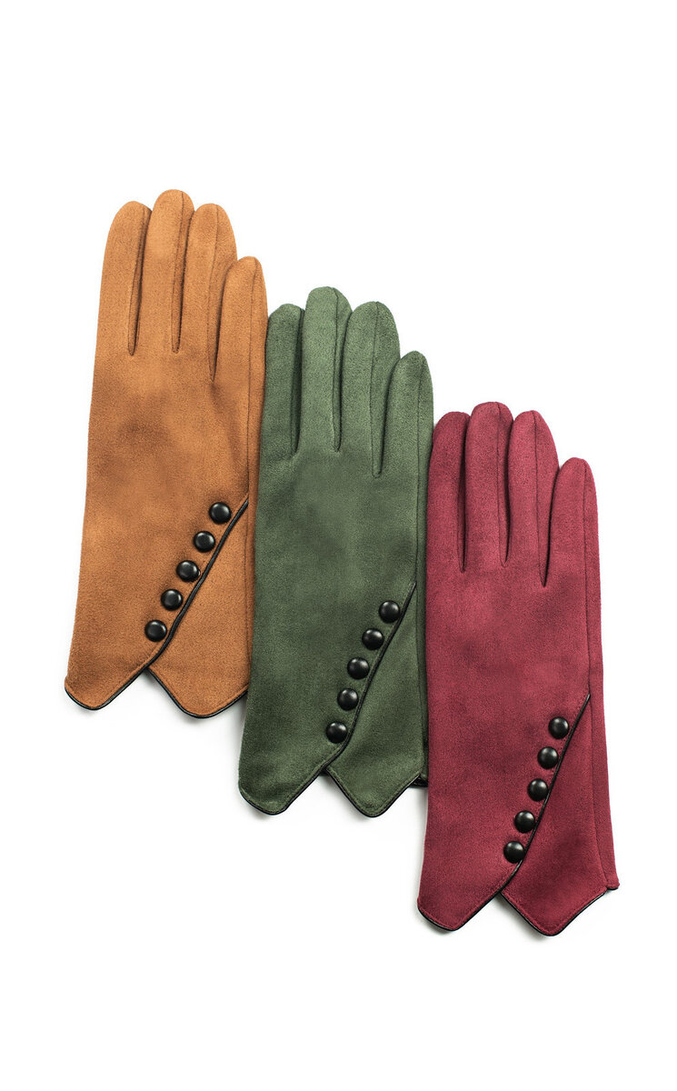 Kouzelné dámské rukavice Velvet Touch, malina 23.5 cm i384_74381295
