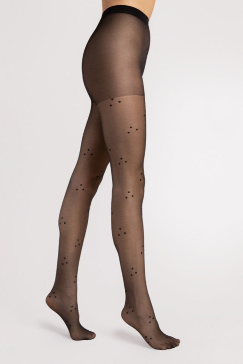 Tečkované dámské punčochové kalhoty Elegance Noir, SVĚTLO - PŘIROZENÉ 2 i170_5901874330314