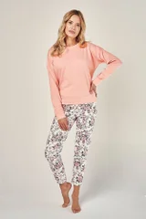 Růžové květinové pyžamo pro ženy Taro