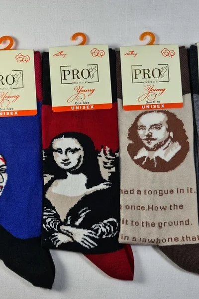 Vzorované bavlněné unisex ponožky PRO