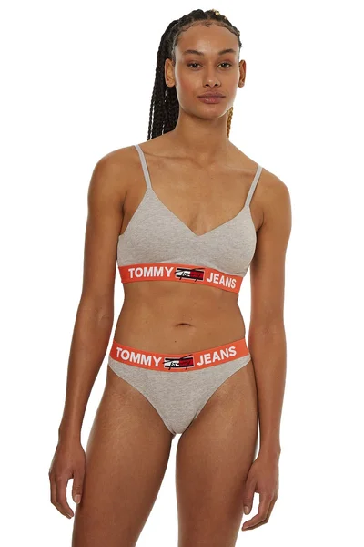 Dámská tanga Tommy Hilfiger Jeans šedá