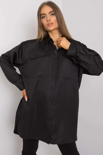 Černá bavlněná dámská košile FPrice