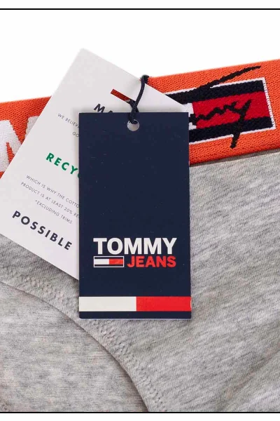 Dámské šedé tanga Tommy Jeans z recyklovaného materiálu Tommy Hilfiger Jeans