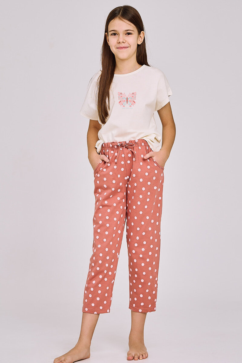 Krémové dívčí pyžamo PARIS Taro, krém 152 i170_3174-152-01 S-S 24