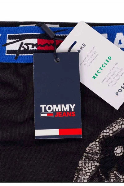 Tommy Hilfiger Dámská Krajková Tanga Černá Tommy Hilfiger Jeans