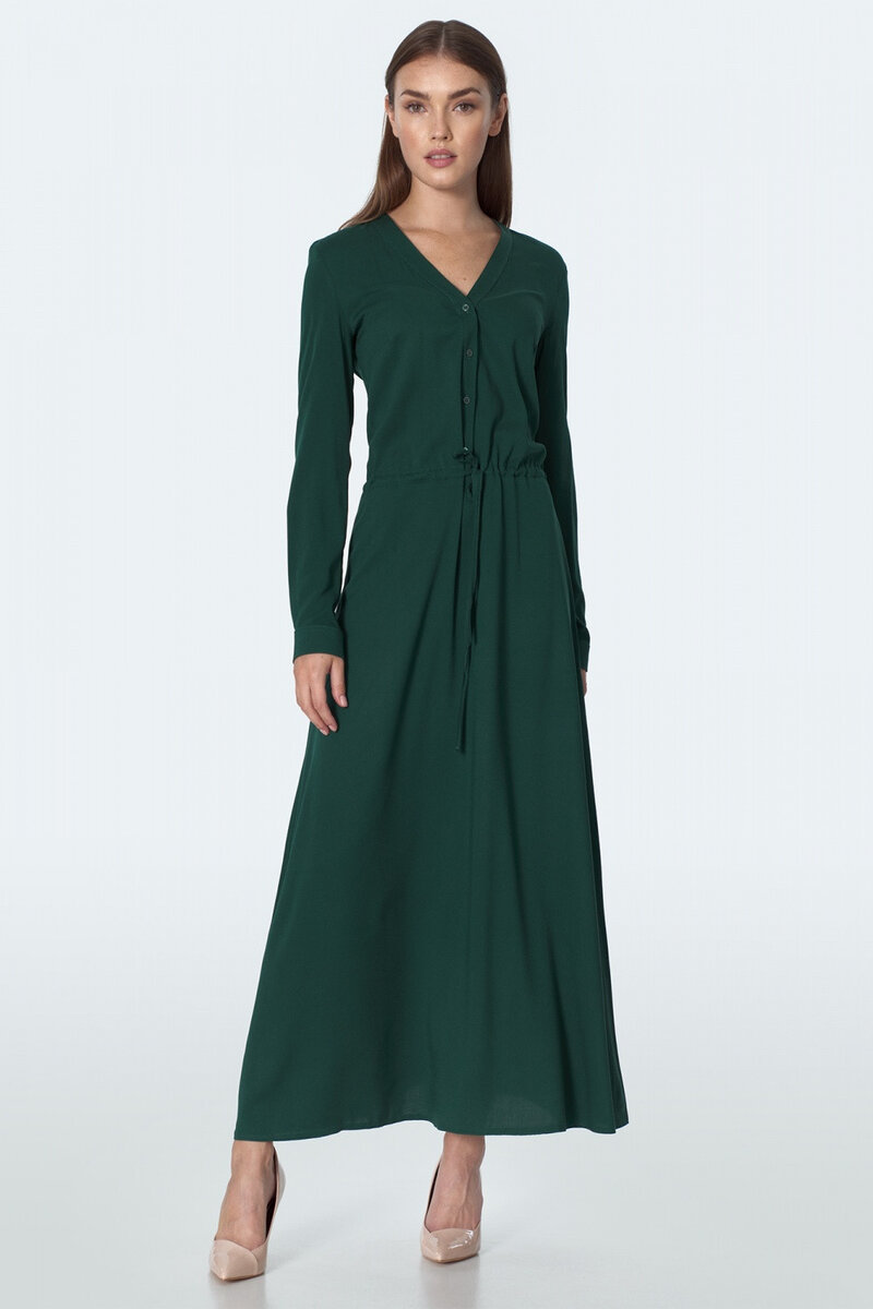 Dámské šaty 29H2DC - Nife, tmavě zelená 42 i10_P49392_1:1707_2:38_