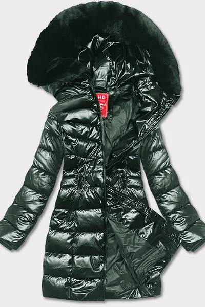 Zimní bunda pro ženy s kapucí a kožešinou LHD