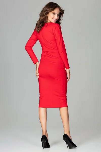 Koketní červené šaty Lenitif