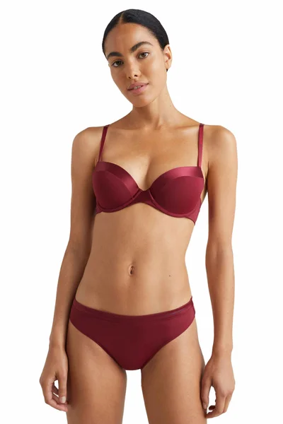 Dámská Tanga Tommy Hilfiger Burgundy